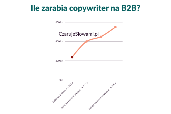 ile zarabia copywriter na B2B kontrakcie widełki